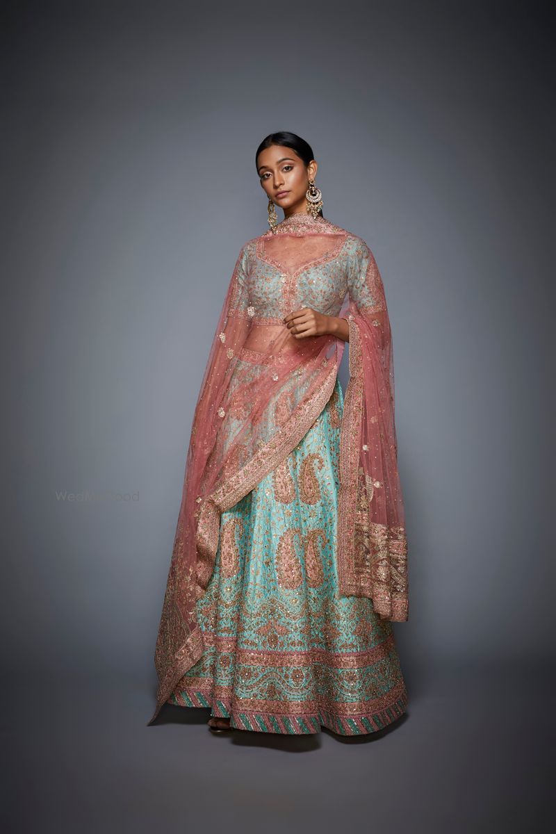 Blue dil se anika lehenga